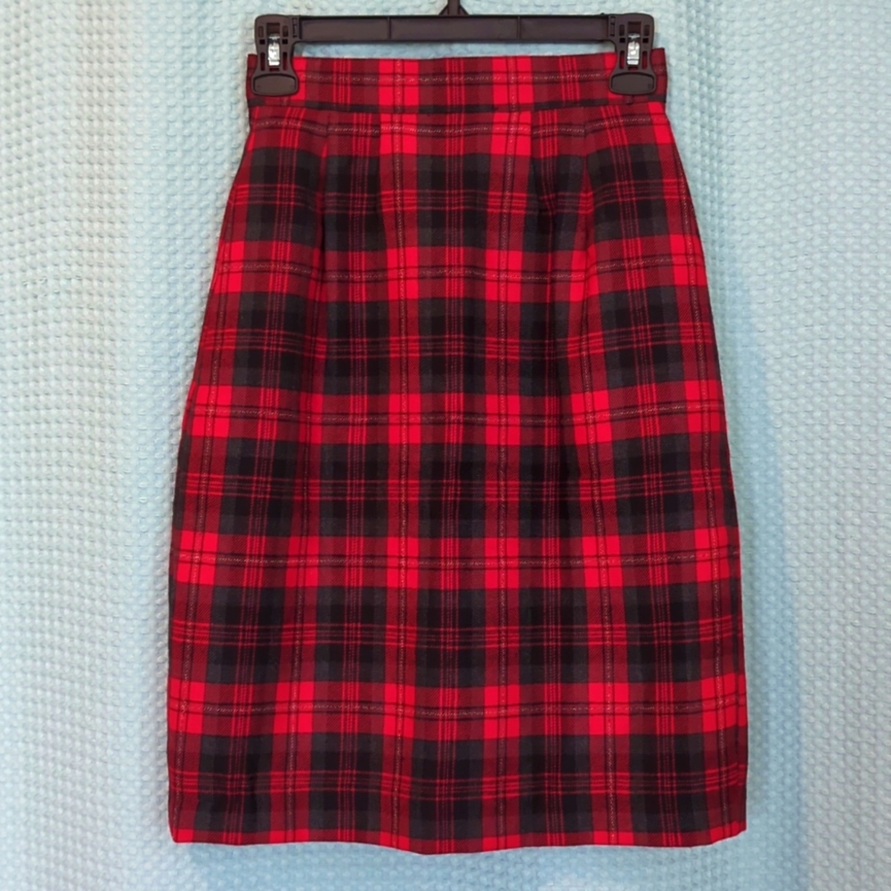 EUC Sz XSP vintage Braemar Petites x Jeremy Scott wool skirt